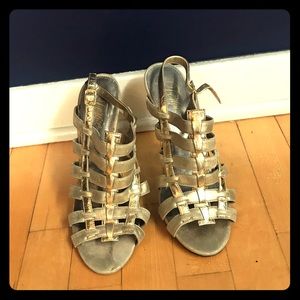 Fergie gold sandals - worn once - great condition